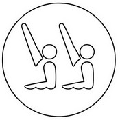 Dibujo para colorear Natación artística