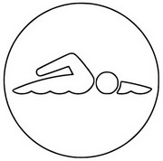Coloring page Swimming
