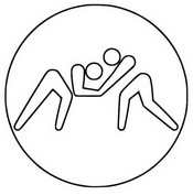 Coloring page free wrestling