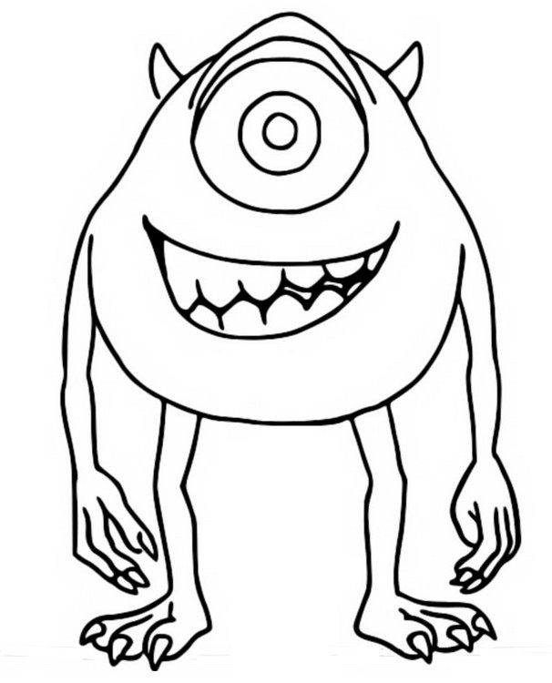 Coloring page Mike Wazowski