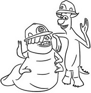 Coloring page Needleman & Smitty