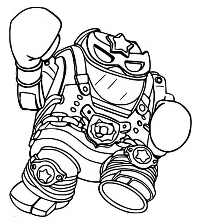 Dibujo para colorear Ataque mecfezista - Superthings El combate de Powerbots