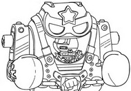 Coloring page Mech Fixer is ready for battle