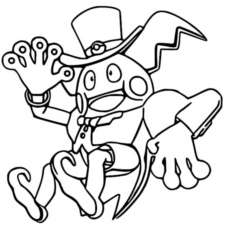 Boyama Sayfası Büyücü - Mr. Mime - Pokémon Unite