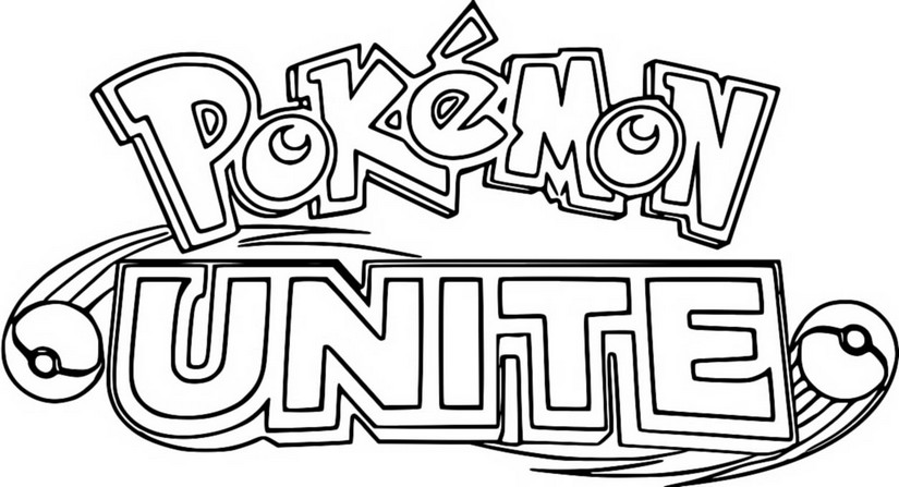 Раскраски Логотип - Pokémon UNITE - голографическая одежда
