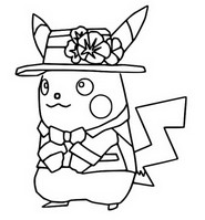 Coloring page Fashion - Pikachu