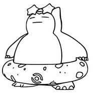 Coloring page Beach - Snorlax - Buoy
