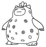 Coloring page Beach - Snorlax - Ananas