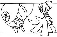 Coloring page Gardevoir Fashionable Style