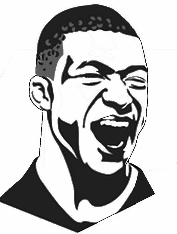 Disegno da colorare Kylian Mbappé