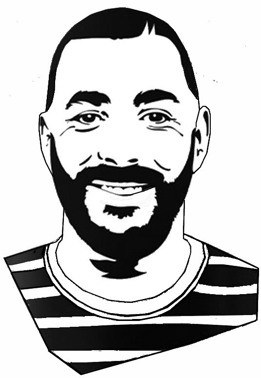 Desenho para colorir Karim Benzema