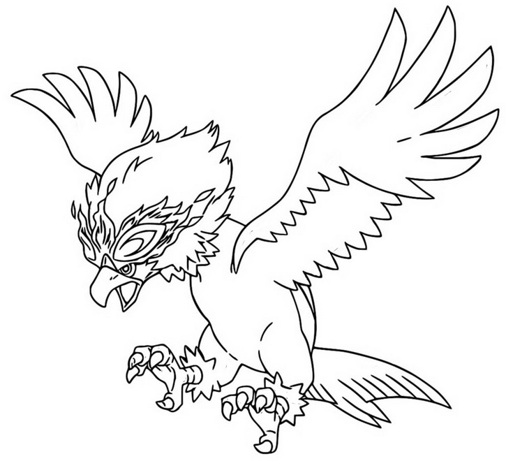 Desenho para colorir Hisuian Braviary - Pokémon Legends Arceus