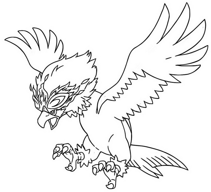 Desenho para colorir Hisuian Braviary