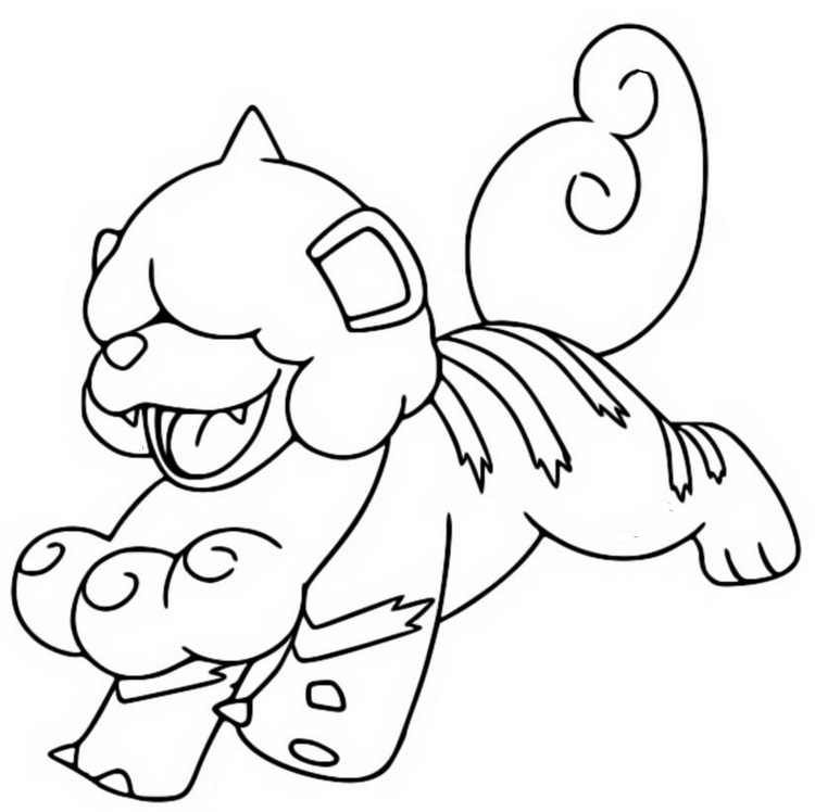Desenho para colorir Hisuian Growlithe - Pokémon Legends Arceus