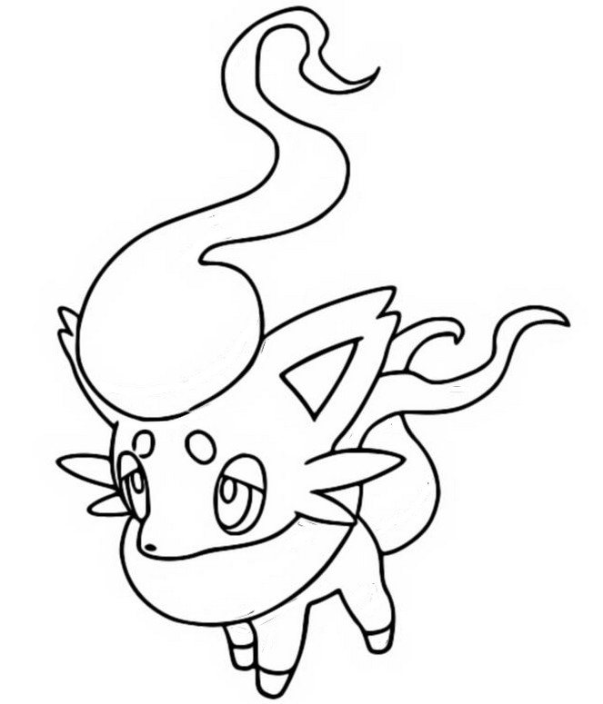 Desenho para colorir Pokémon Legends Arceus : Hisuian Zorua 15