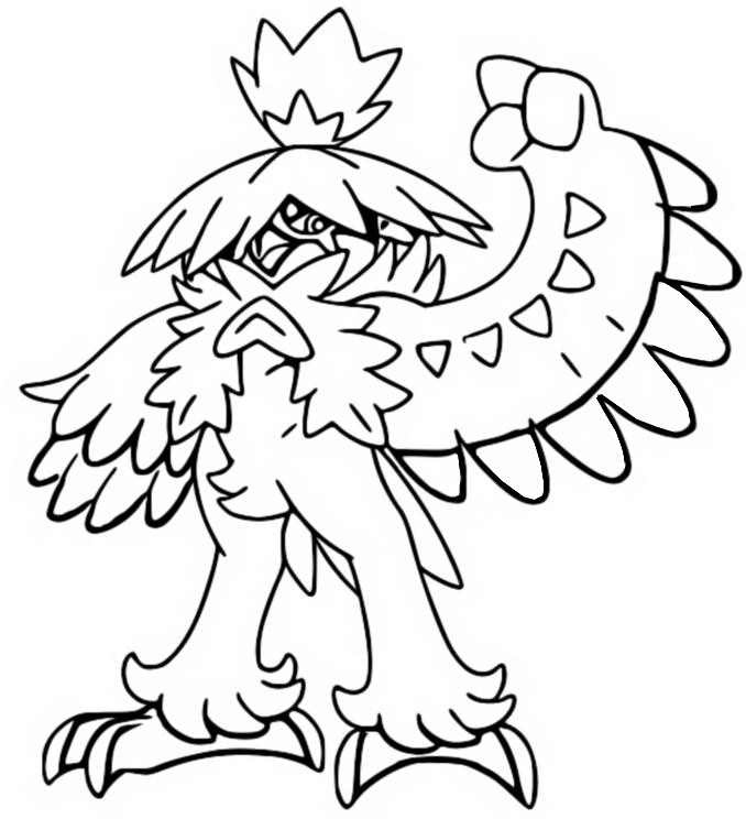 Desenho para colorir Hisuian Decidueye - Pokémon Legends Arceus