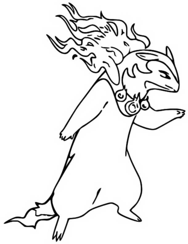 Desenho para colorir Hisuian Typhlosion - Pokémon Legends Arceus