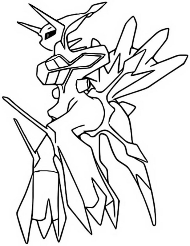 Coloring Page Pokémon Legends Arceus Dialga Origin Forme 20