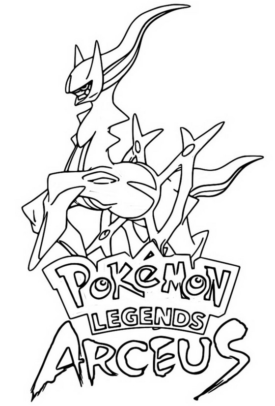 Desenho para colorir Logotipo - Pokémon Legends Arceus