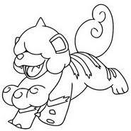 Coloring page Hisuian Growlithe
