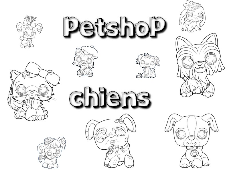 Coloriage Petshop Petshop Chiens 1