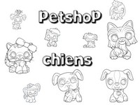 Coloriage gratuit - Petshop Chiens - Petshop