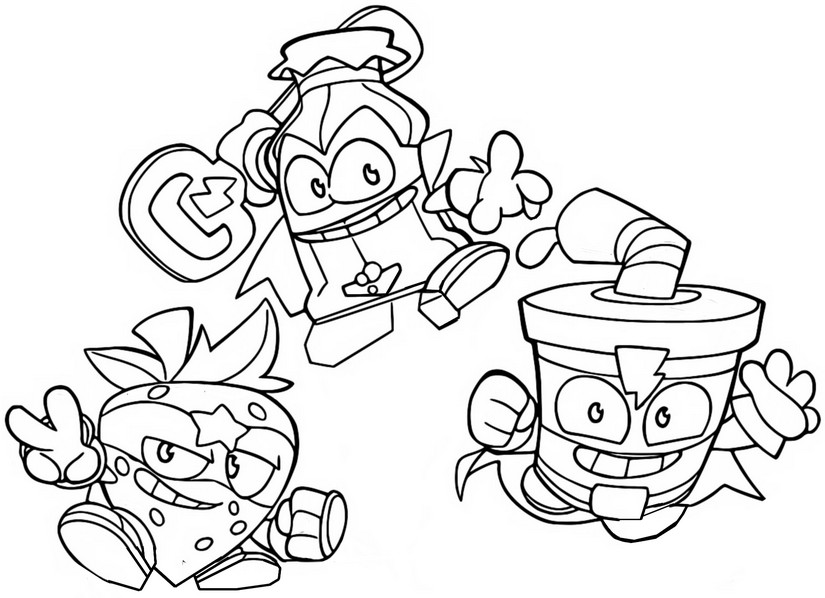 Coloring page Fresh Force: Strong Barry - Freshpop - Bubbles - Superthings Kazoom Kids - Superzings 8