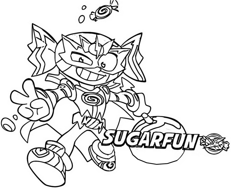Malvorlagen Sugarfun - K.06 - Candy Cambo - Superthings Kazoom Kids - Superzings 8