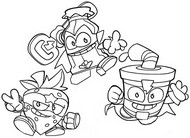 Coloring page Superthings Kazoom Kids - Superzings 8 : Smash Crash - K.05 -  Bad Party 7