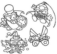 Coloring page Sharp Squad: Strike Shield - Sketchy - Double Shack - Mustery