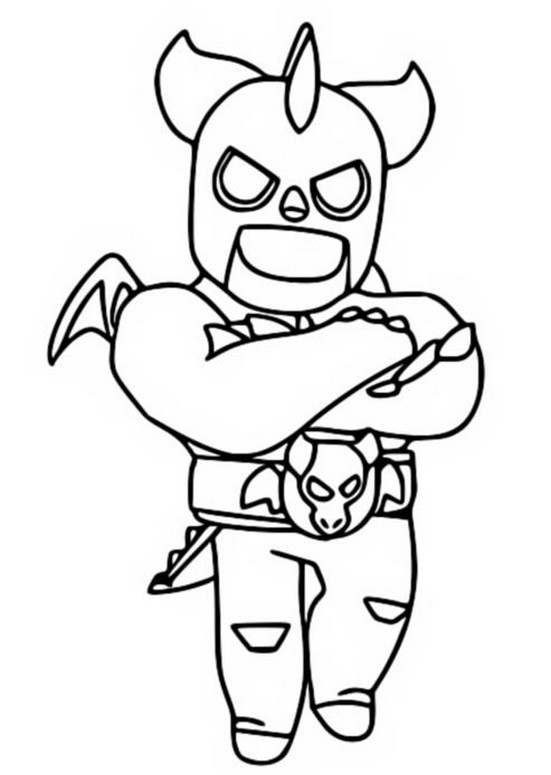 Coloring page El Dragón Rosado