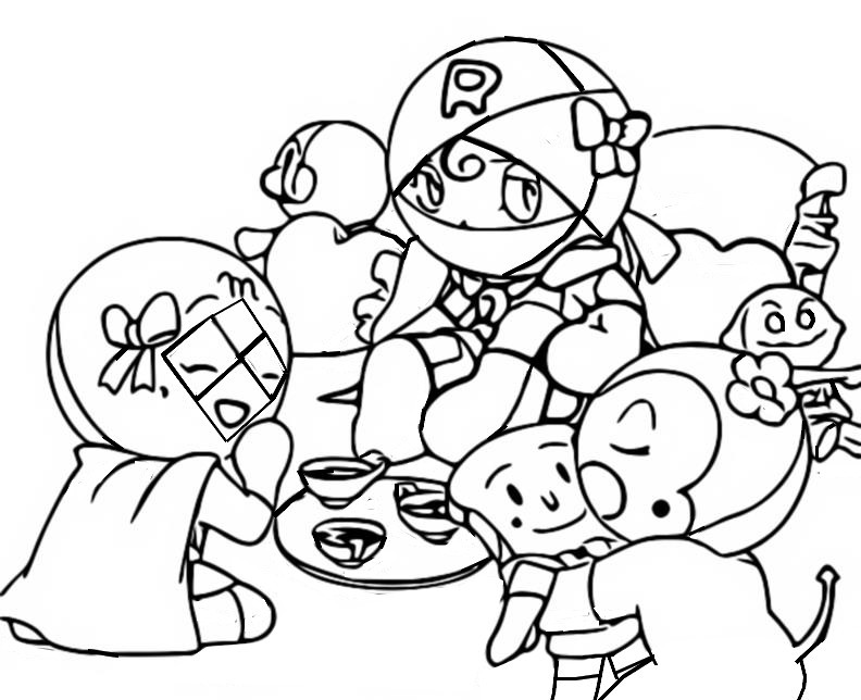 Desenho para colorir Rollpanna, Melonpanna