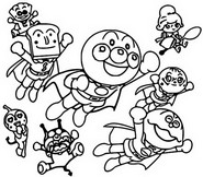 Dibujo para colorear Let's Go! Anpanman