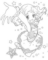 塗り絵用紙 - ピュア パレット - アイカツフレンズ!