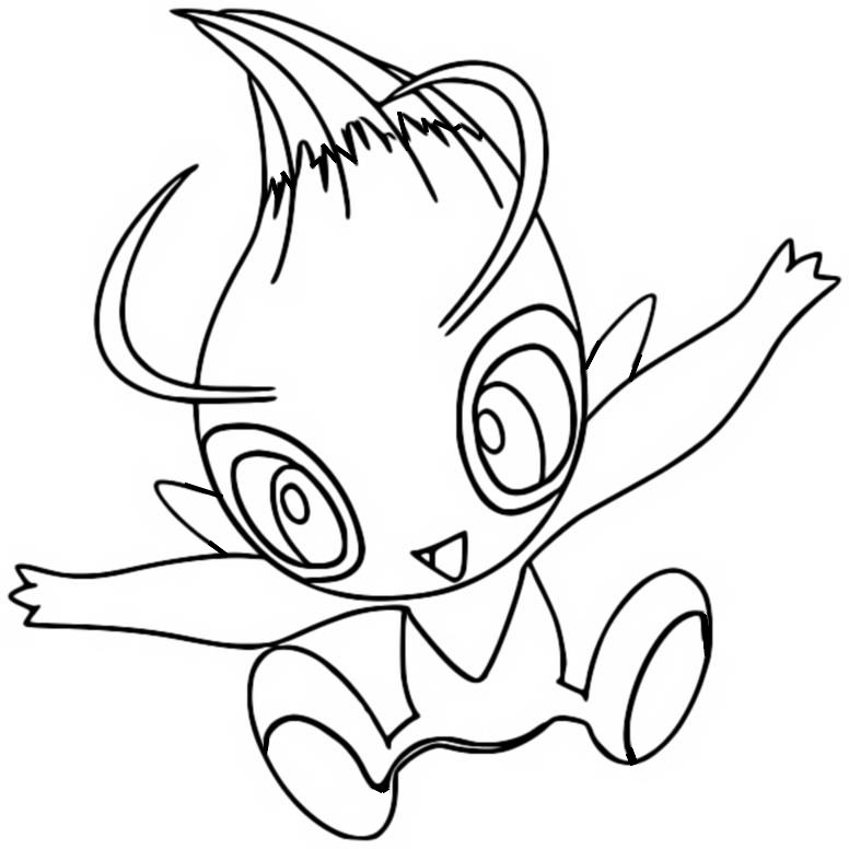 Dibujo para colorear Shiny Celebi