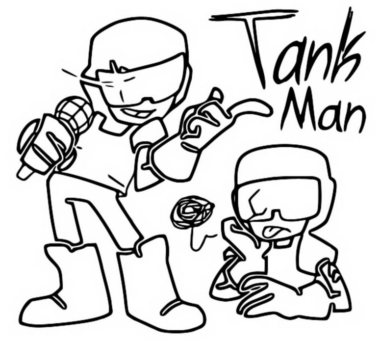 Desenho para colorir Tankman