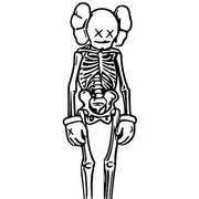 Fargelegging Tegninger Skjelett KAWS