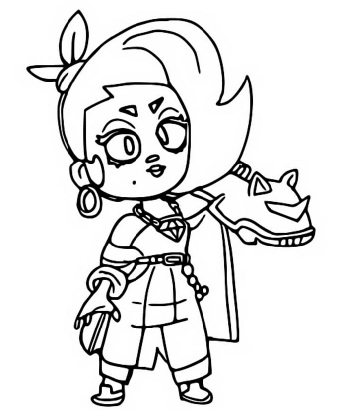 Coloring page Chola