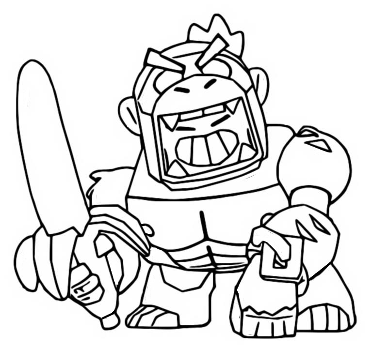 Coloring page Kong Surge - Brawl-o-Ween and Brawlywood