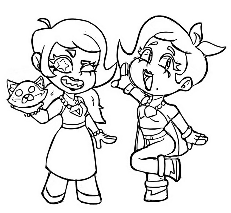 Desenho para colorir Lola e Chola