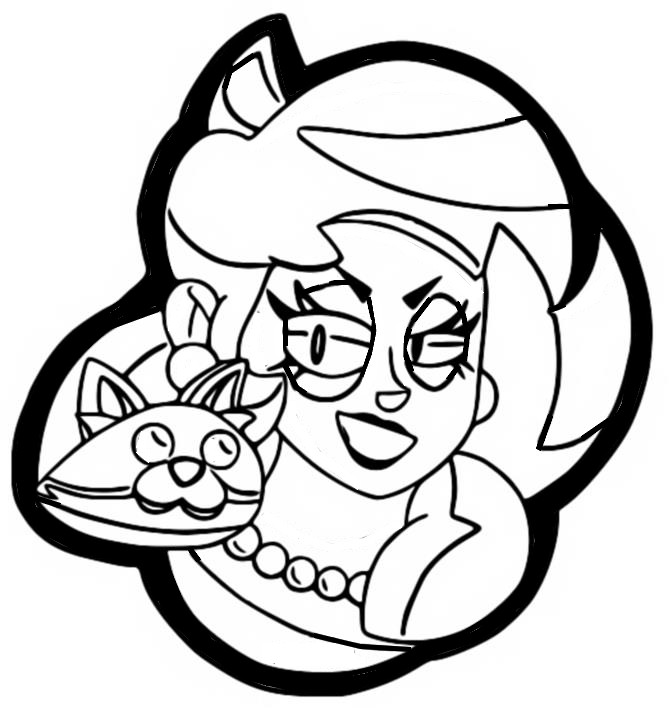 Coloring page Icon Lola - Brawl-o-Ween and Brawlywood
