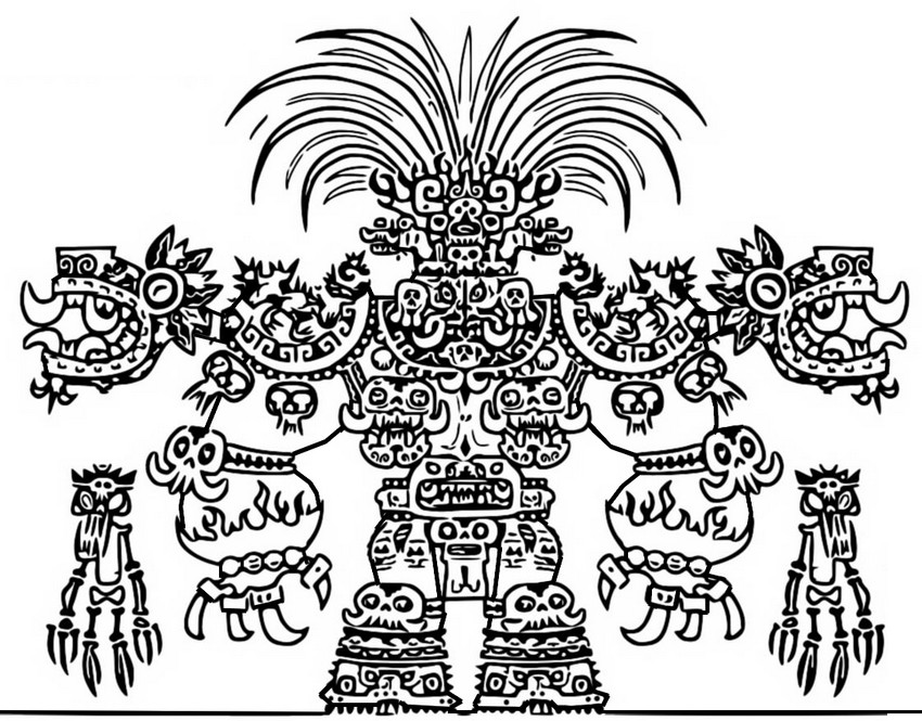 Coloring page Lord Mitclan - Maya and the three