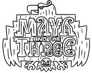Dibujo para colorear Logo Maya and the three