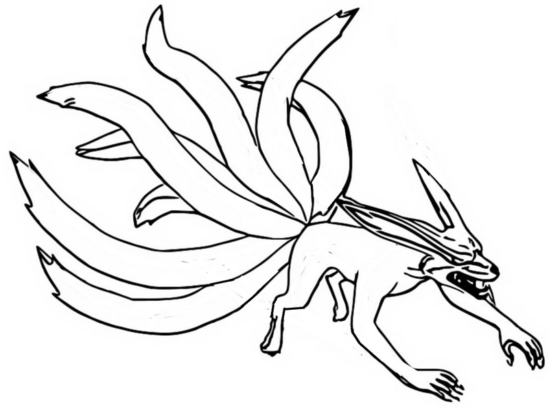 Coloring page Kurama - Glider