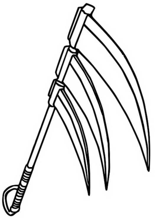 Coloring page Hydan - scythe