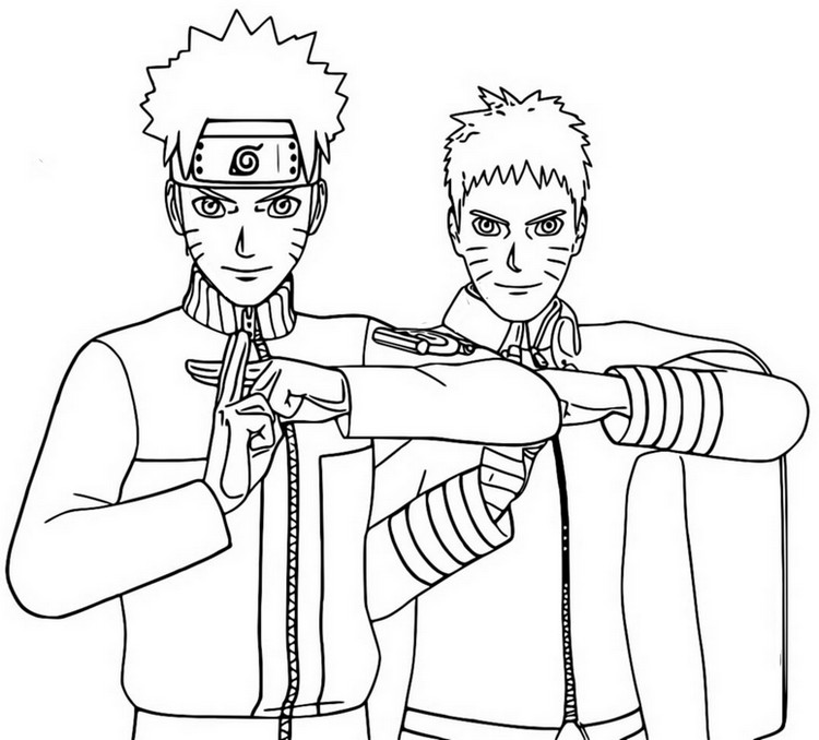 Coloring page Naruto skin / Seventh Hokage skin