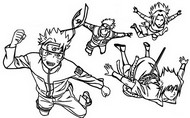 Desenho para colorir Shinobi - Equipe