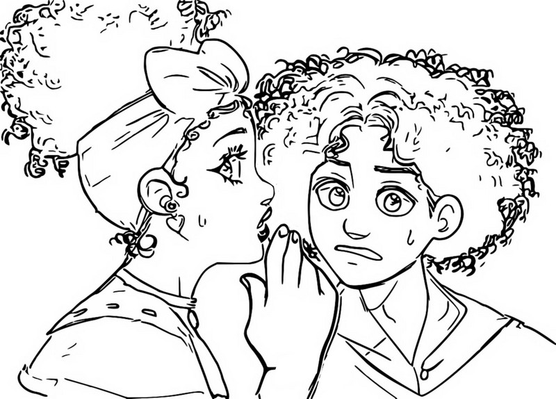 Desenho para colorir Dolores & Camilo