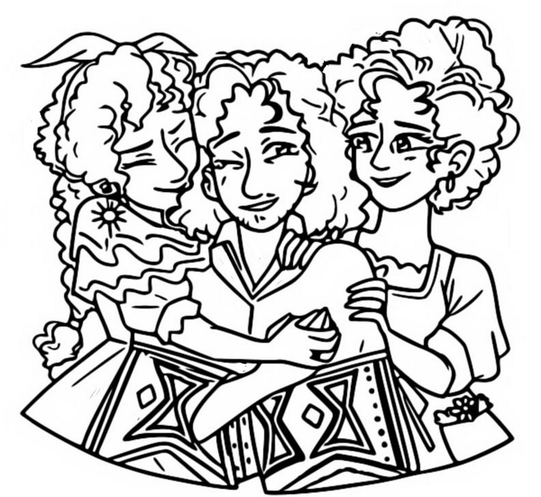 Coloriage Pepa, Bruno & Julieta