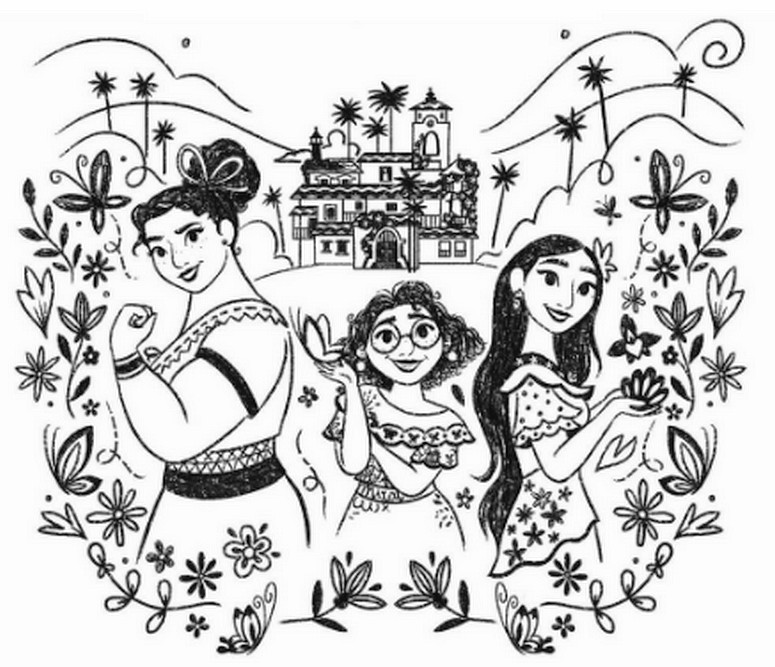 Coloring page Encanto : Isabela - Mirabel - Luisa 21